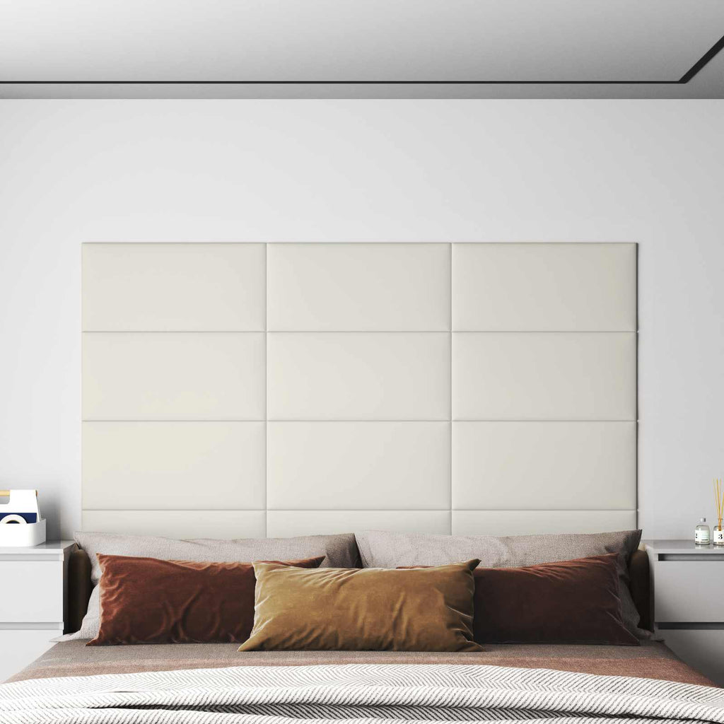 Wandkopfteilen 12 pcs Creme Samt