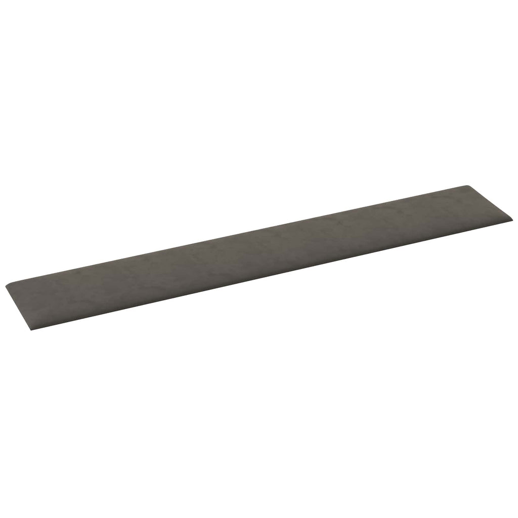 Wandkopfteilen 12 pcs Dunkelgrau Samt