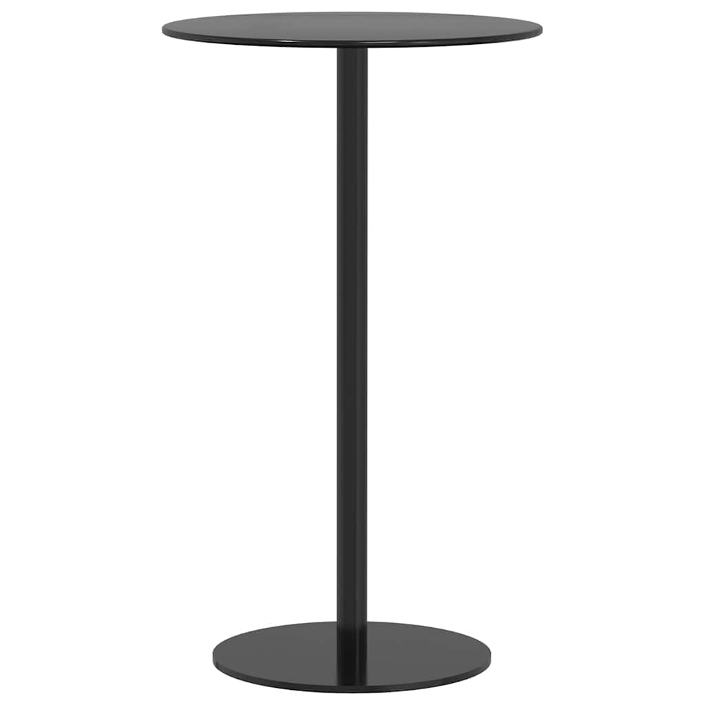 Gartentisch Rund Schwarz Ø60x105 cm Stahl