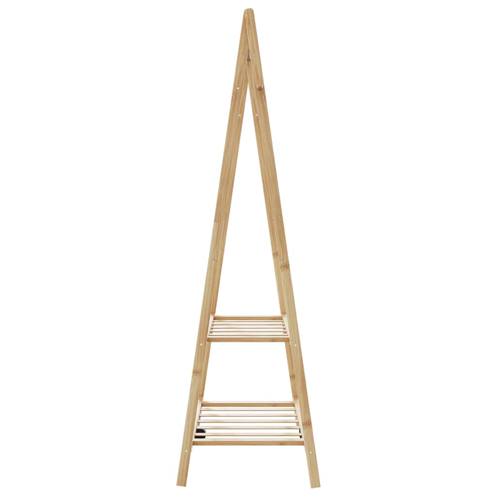 Kleiderständer mit Ablagen 96x45,5x150,5 cm Bambus