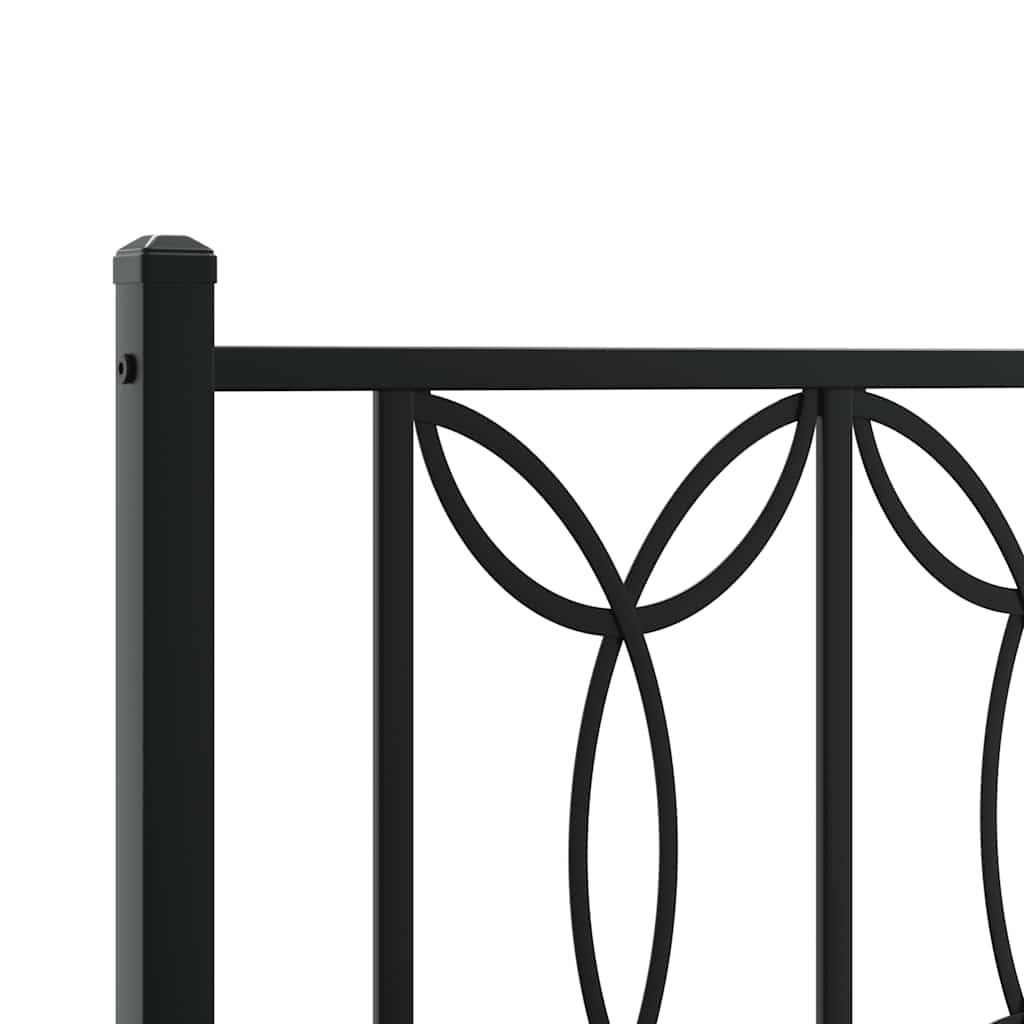 Ersatz-Kopfteil Metall Schwarz 100 cm