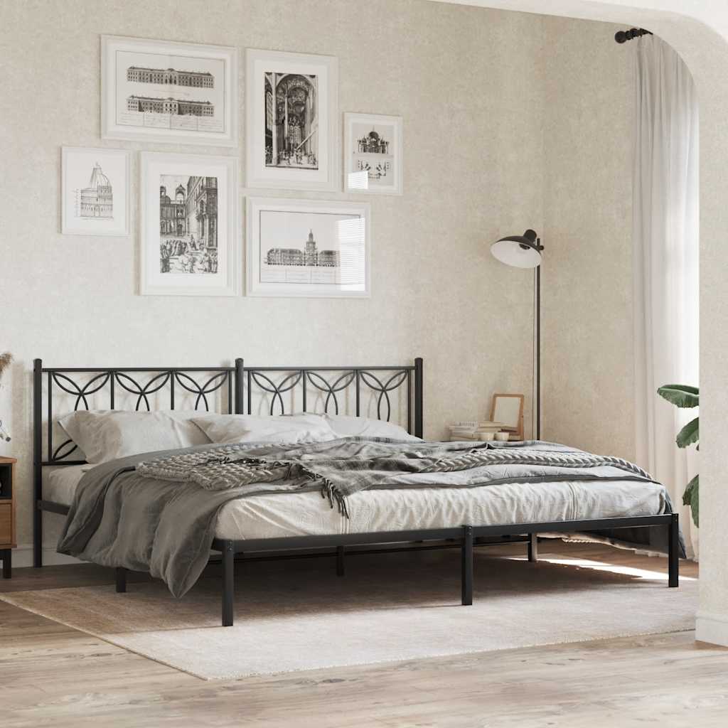Ersatz-Kopfteil Metall Schwarz 193 cm