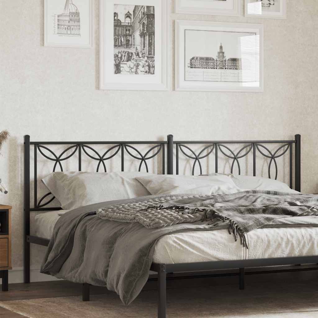Ersatz-Kopfteil Metall Schwarz 193 cm