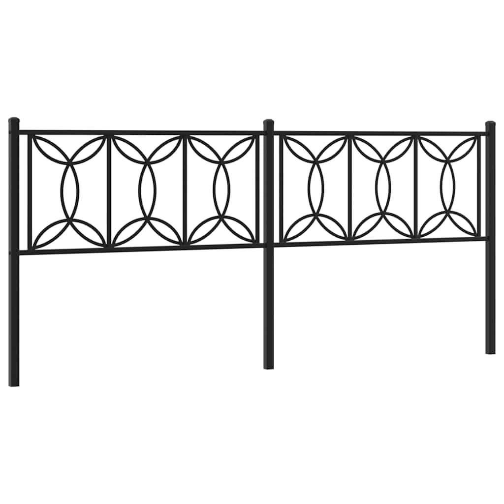 Ersatz-Kopfteil Metall Schwarz 200 cm