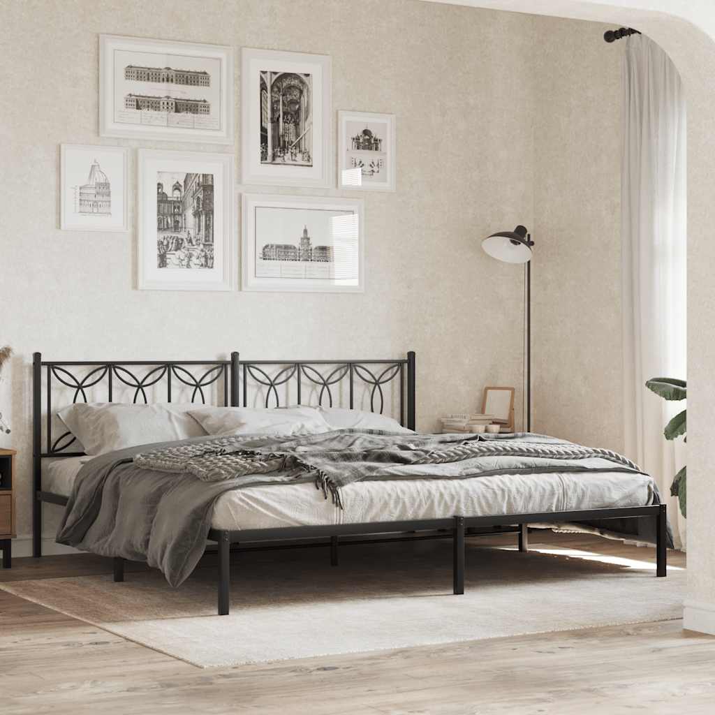 Ersatz-Kopfteil Metall Schwarz 200 cm