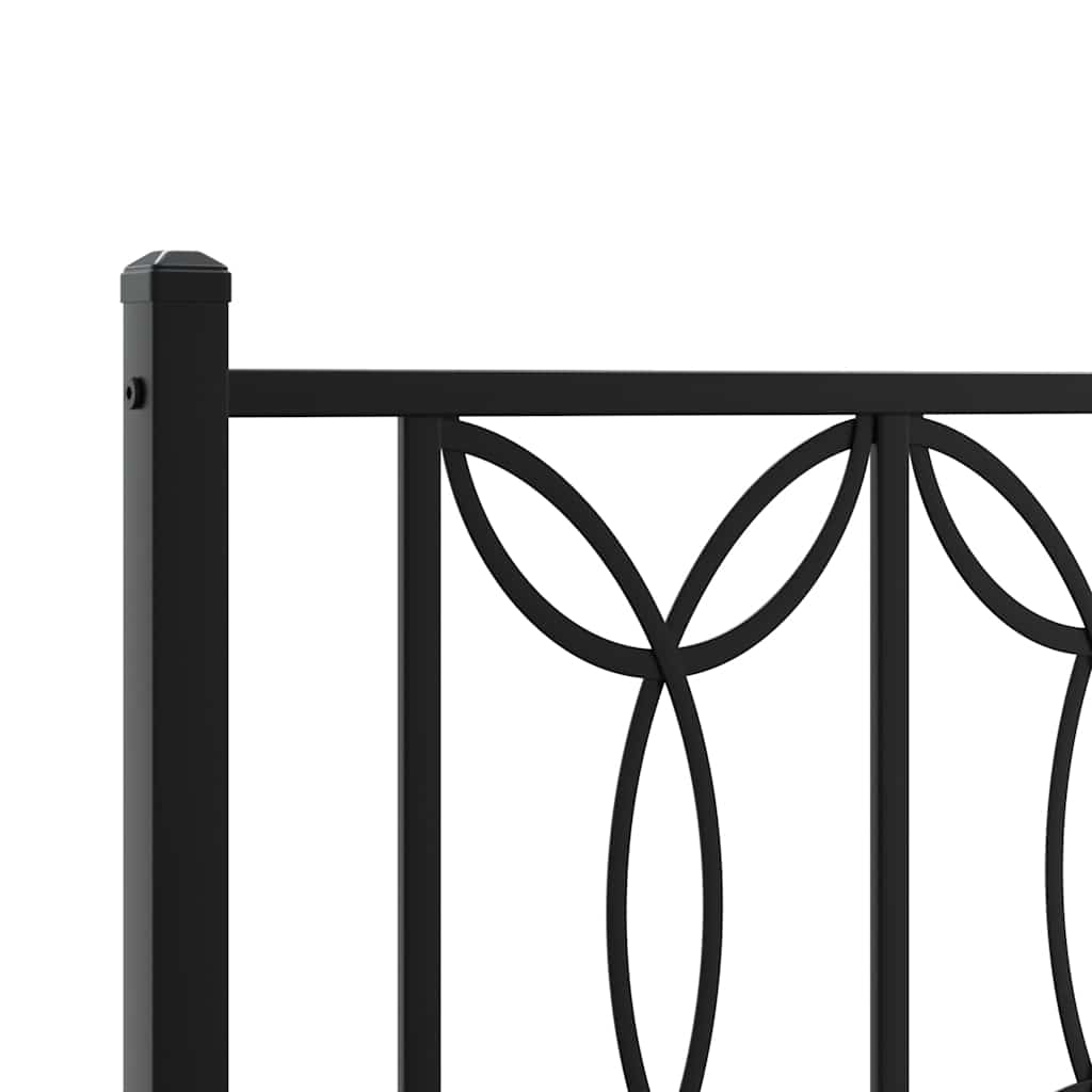 Ersatz-Kopfteil Metall Schwarz 200 cm