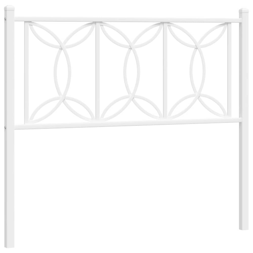 Ersatz-Kopfteil Metall Weiß 100 cm