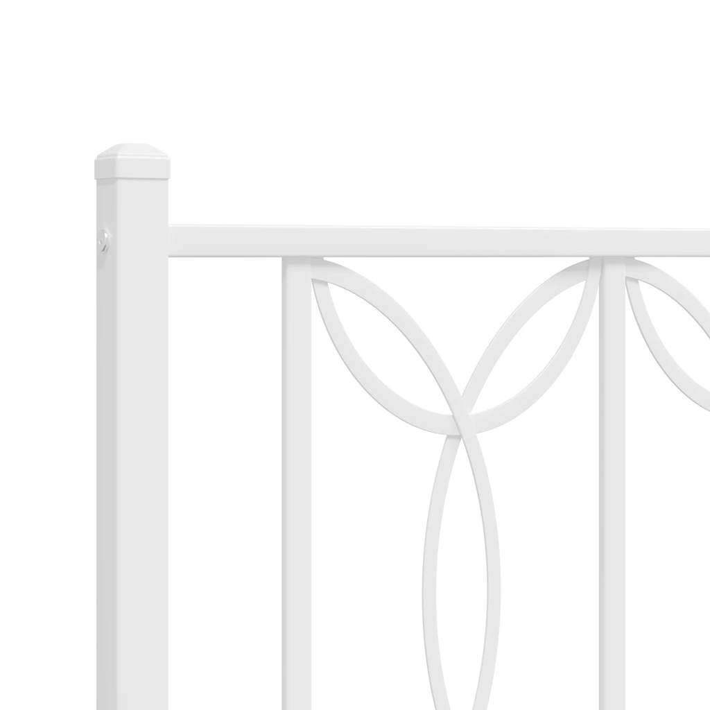 Ersatz-Kopfteil Metall Weiß 100 cm