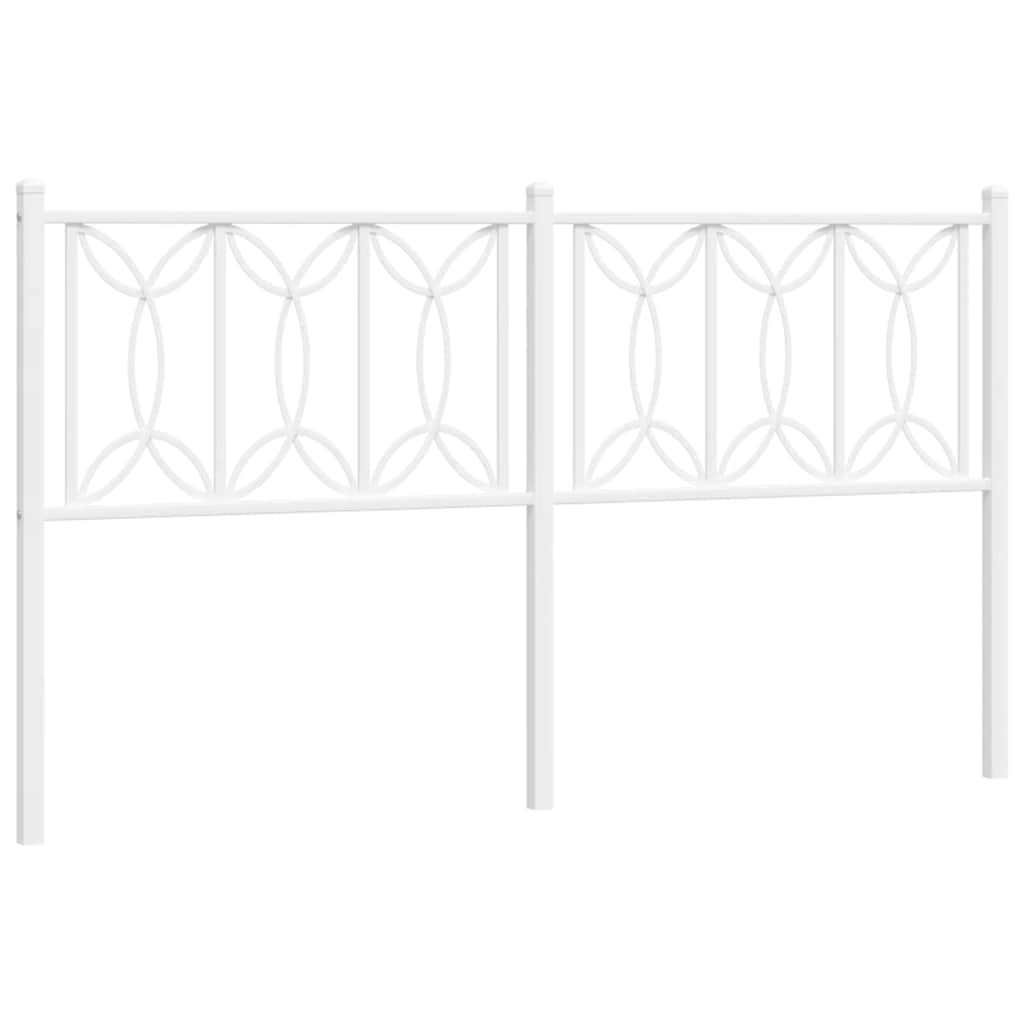 Ersatz-Kopfteil Metall Weiß 160 cm