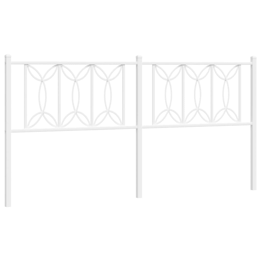 Ersatz-Kopfteil Metall Weiß 180 cm