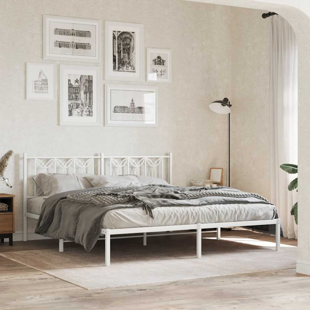 Ersatz-Kopfteil Metall Weiß 180 cm