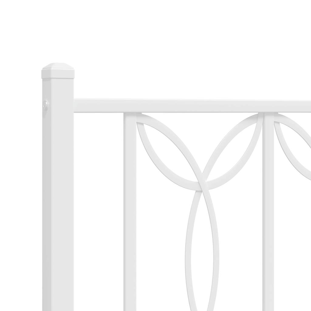Ersatz-Kopfteil Metall Weiß 180 cm