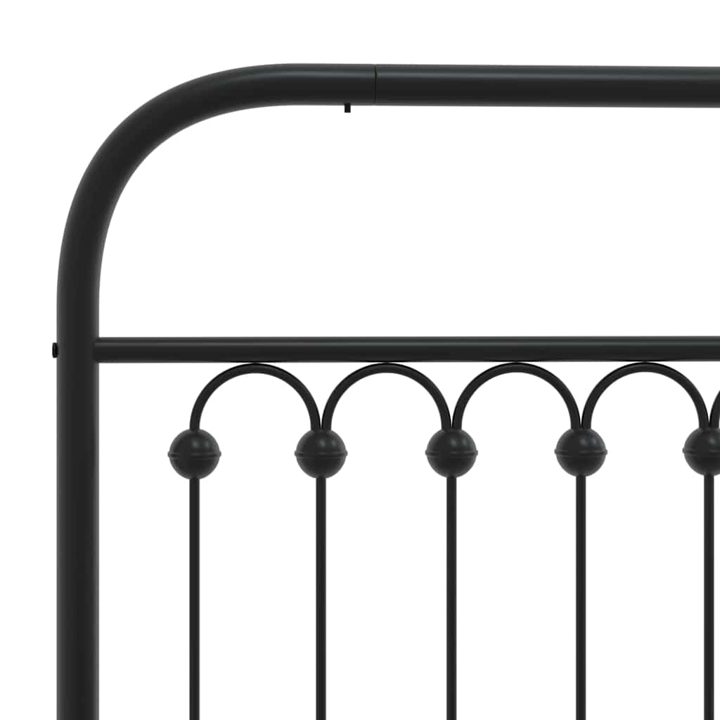 Ersatz-Kopfteil Metall Schwarz 100 cm