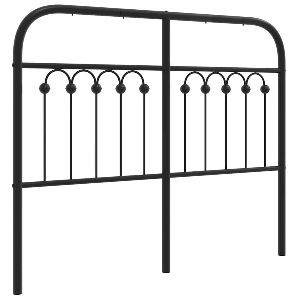 Ersatz-Kopfteil Metall Schwarz 120 cm