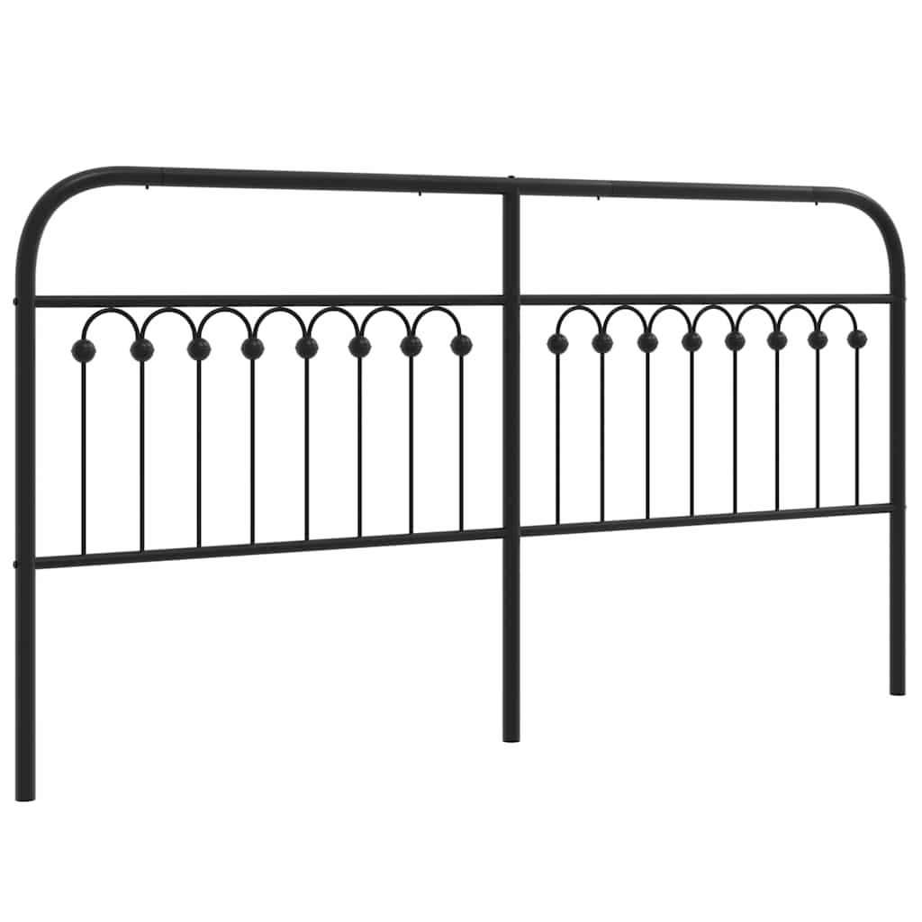 Ersatz-Kopfteil Metall Schwarz 180 cm
