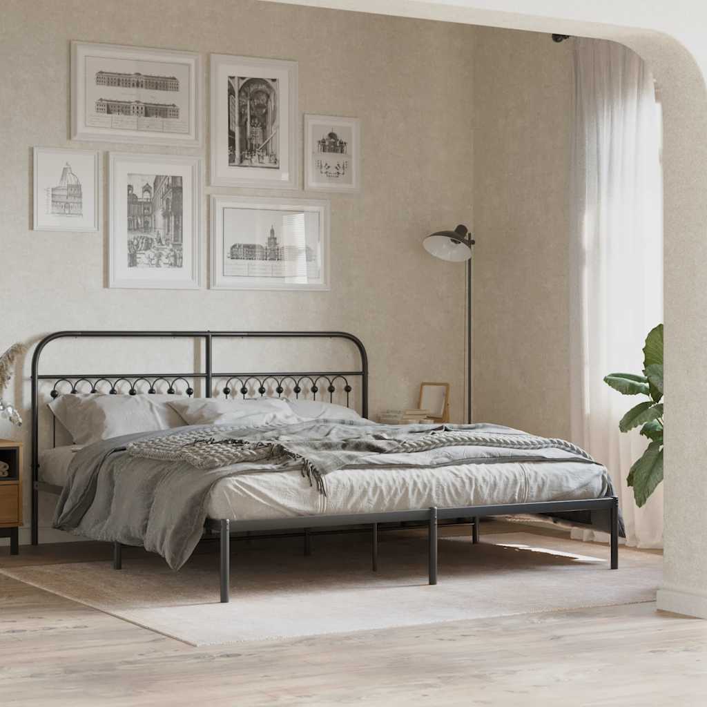 Ersatz-Kopfteil Metall Schwarz 180 cm
