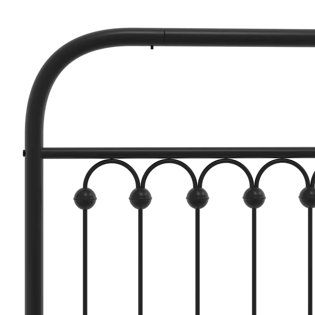 Ersatz-Kopfteil Metall Schwarz 180 cm
