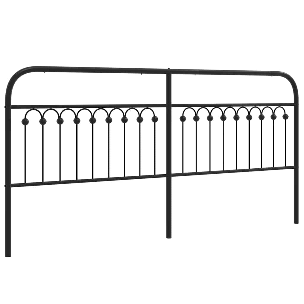 Ersatz-Kopfteil Metall Schwarz 193 cm