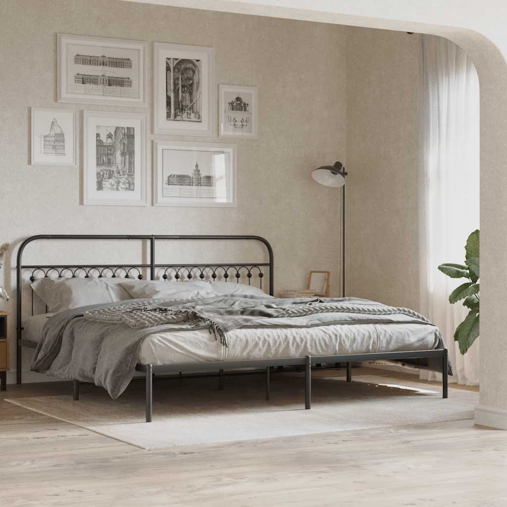 Ersatz-Kopfteil Metall Schwarz 193 cm