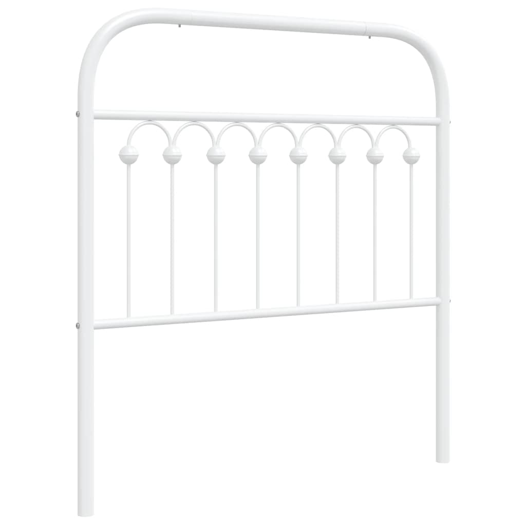 Ersatz-Kopfteil Metall Weiß 90 cm