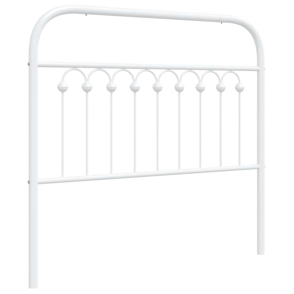 Ersatz-Kopfteil Metall Weiß 100 cm