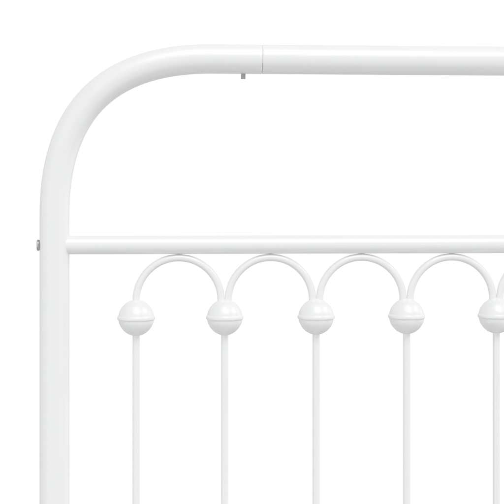 Ersatz-Kopfteil Metall Weiß 100 cm