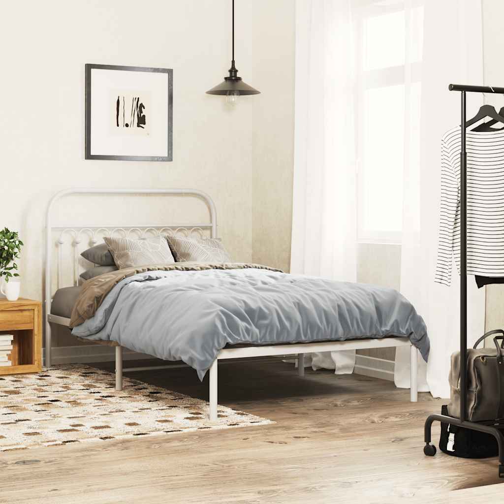 Ersatz-Kopfteil Metall Weiß 107 cm