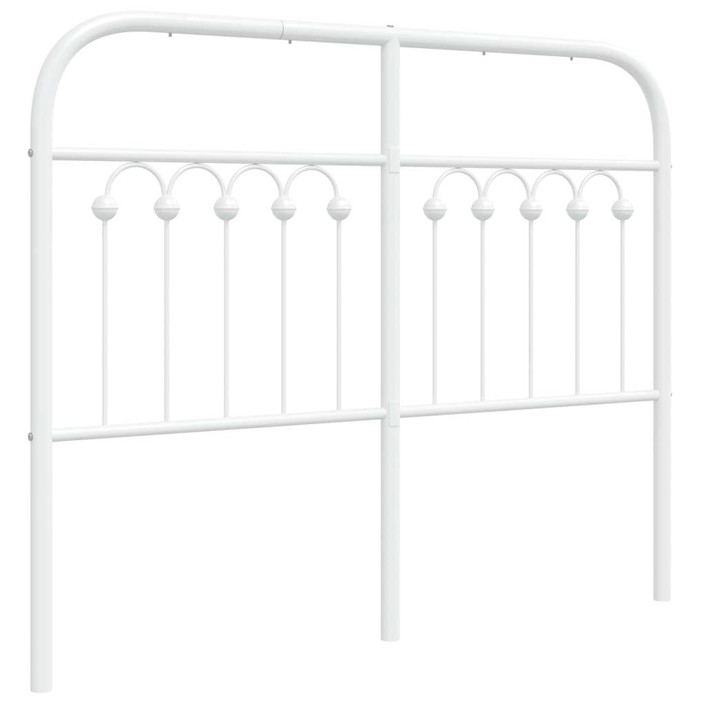 Ersatz-Kopfteil Metall Weiß 120 cm