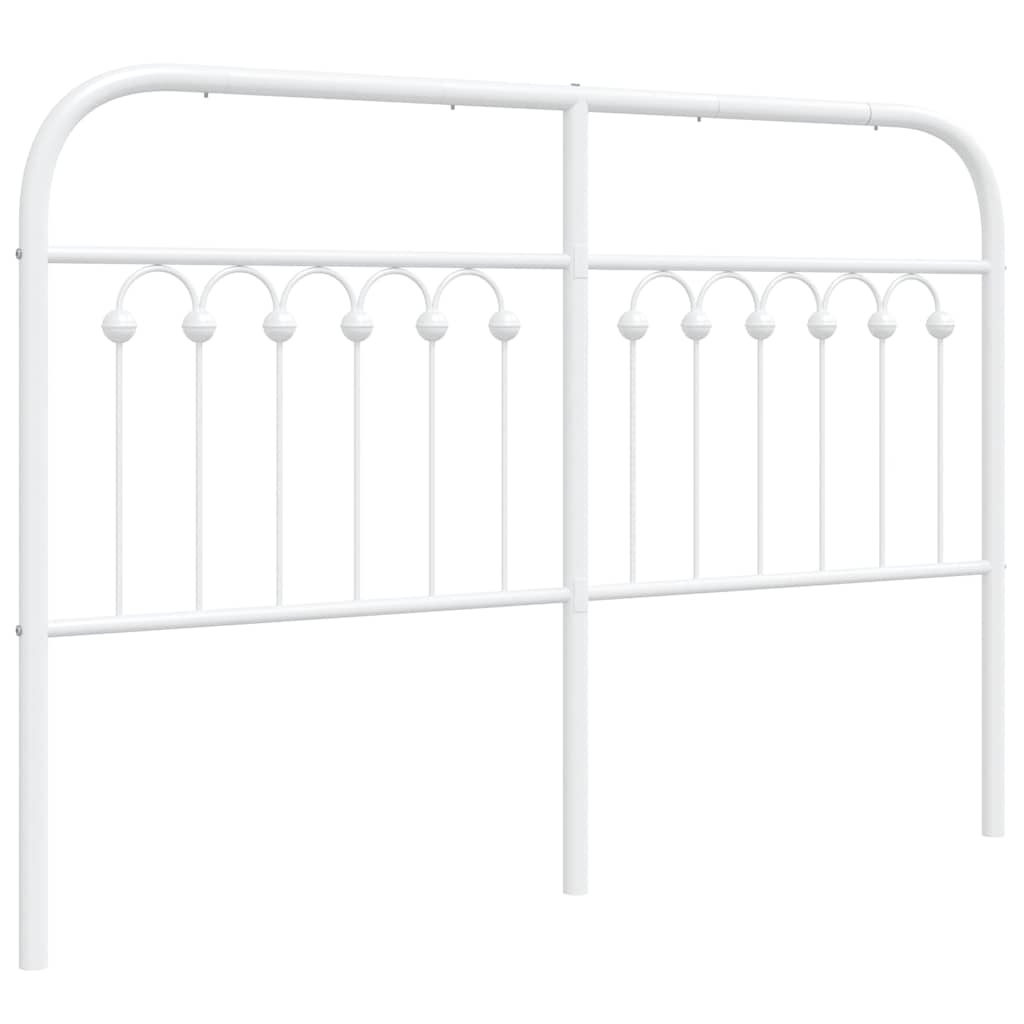 Ersatz-Kopfteil Metall Weiß 135 cm