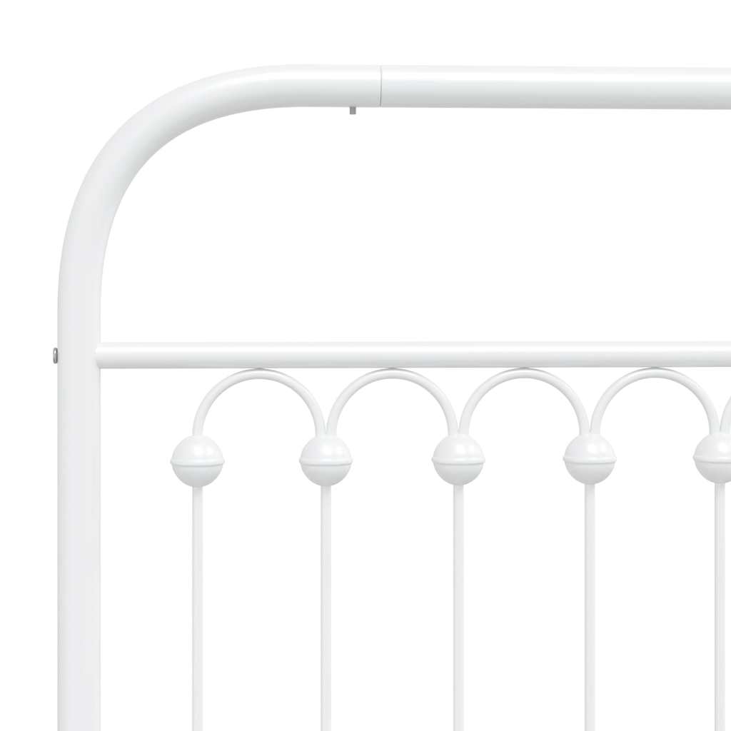 Ersatz-Kopfteil Metall Weiß 135 cm