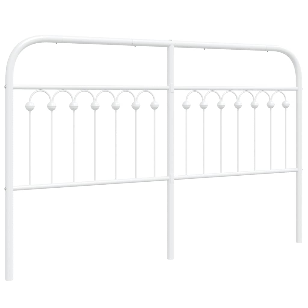 Ersatz-Kopfteil Metall Weiß 150 cm