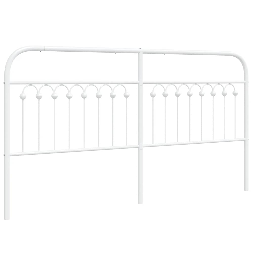 Ersatz-Kopfteil Metall Weiß 180 cm