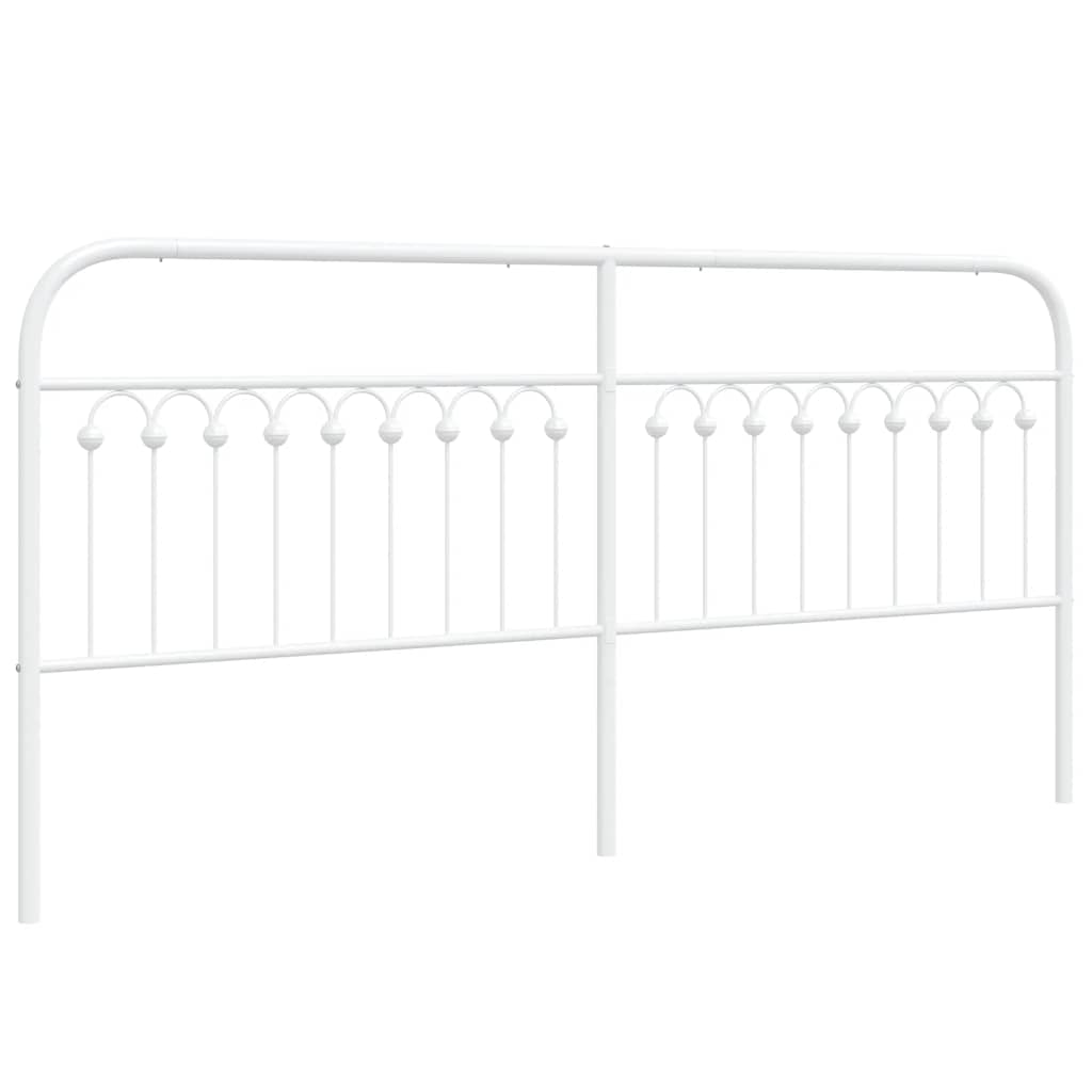 Ersatz-Kopfteil Metall Weiß 200 cm