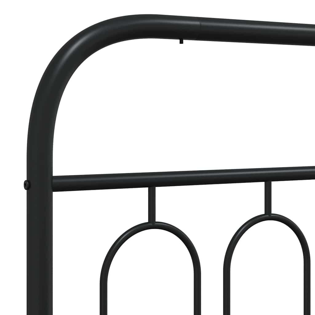 Ersatz-Kopfteil Metall Schwarz 100 cm
