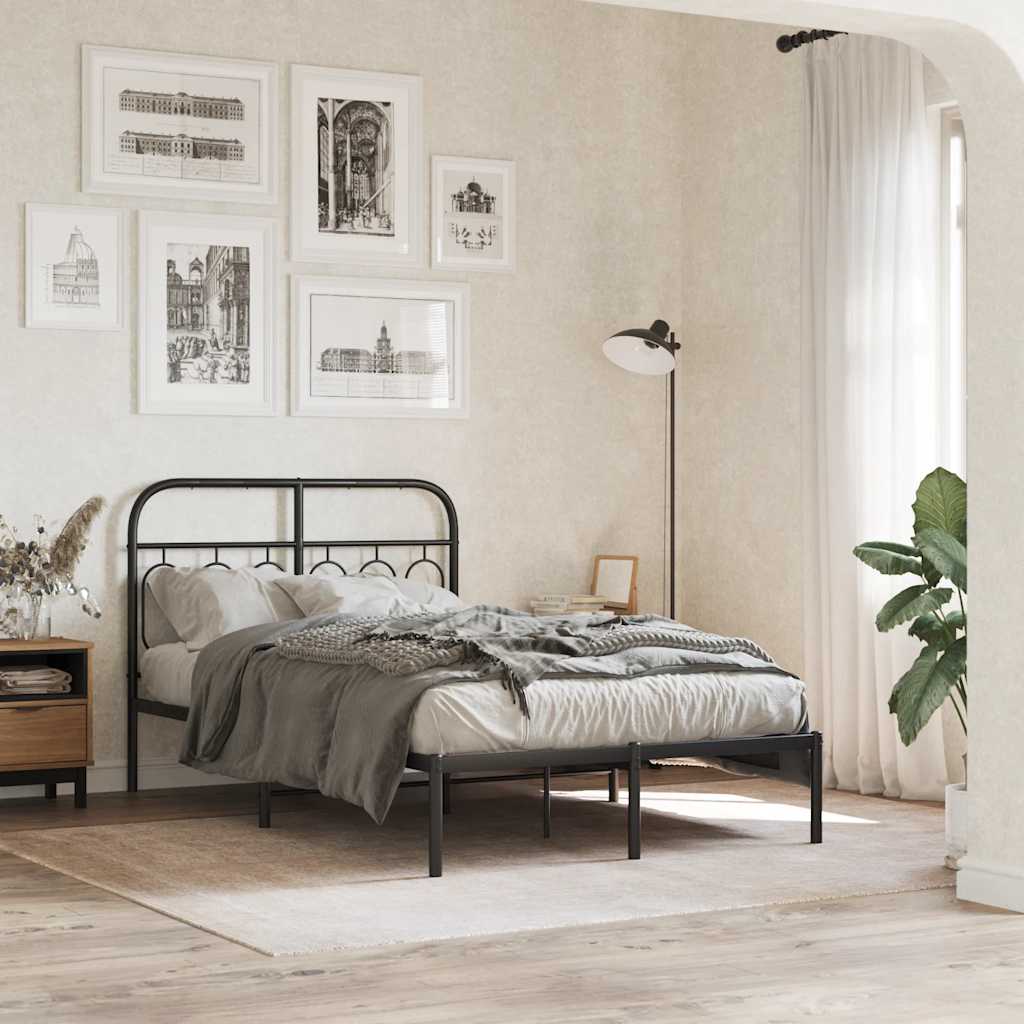 Ersatz-Kopfteil Metall Schwarz 120 cm