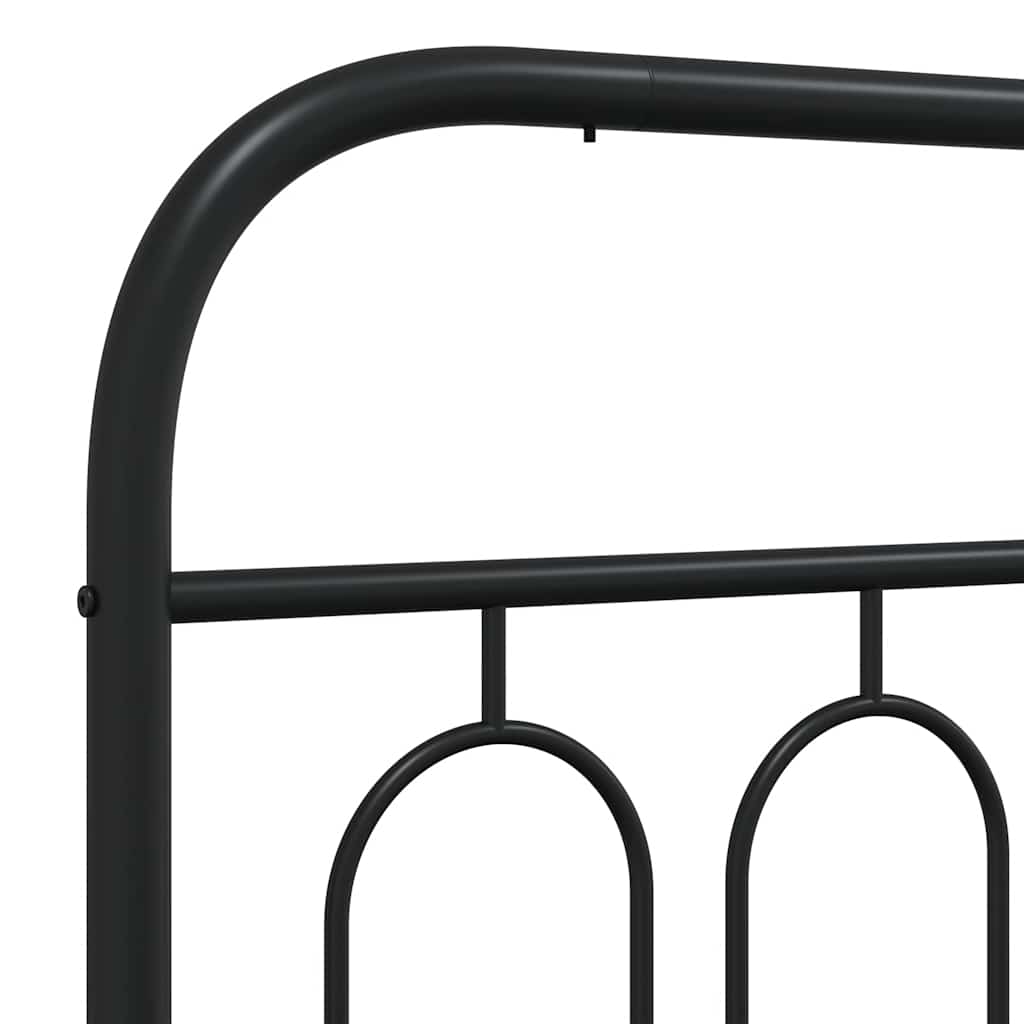 Ersatz-Kopfteil Metall Schwarz 120 cm