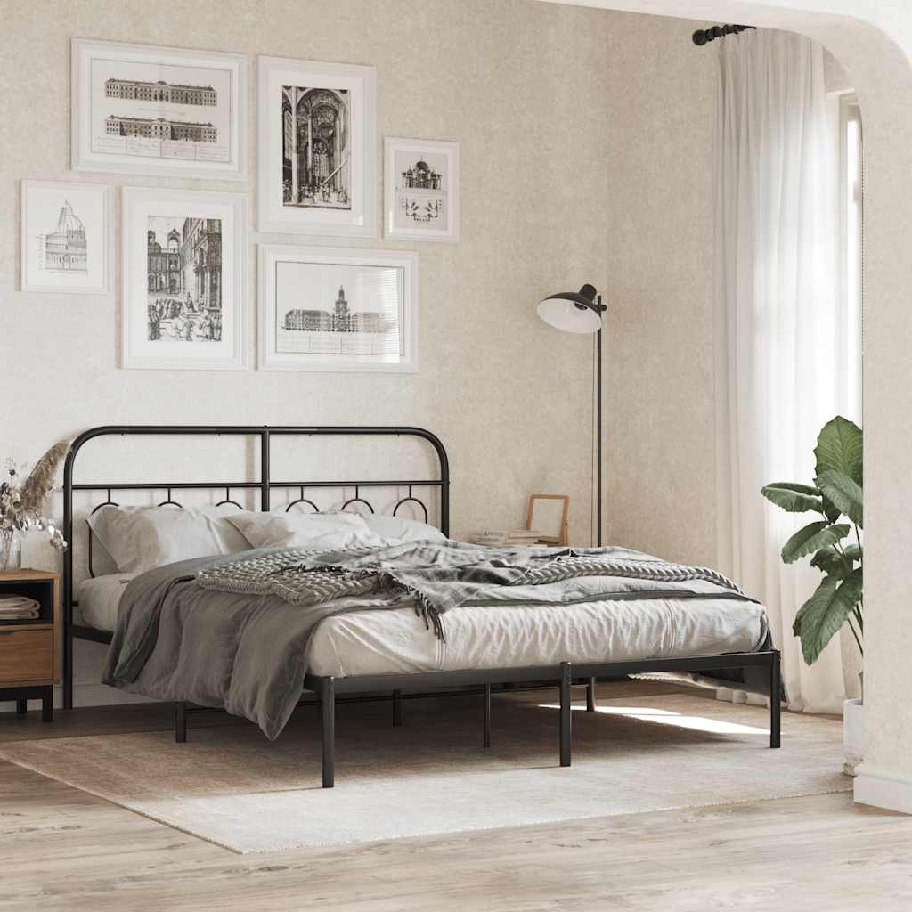 Ersatz-Kopfteil Metall Schwarz 150 cm