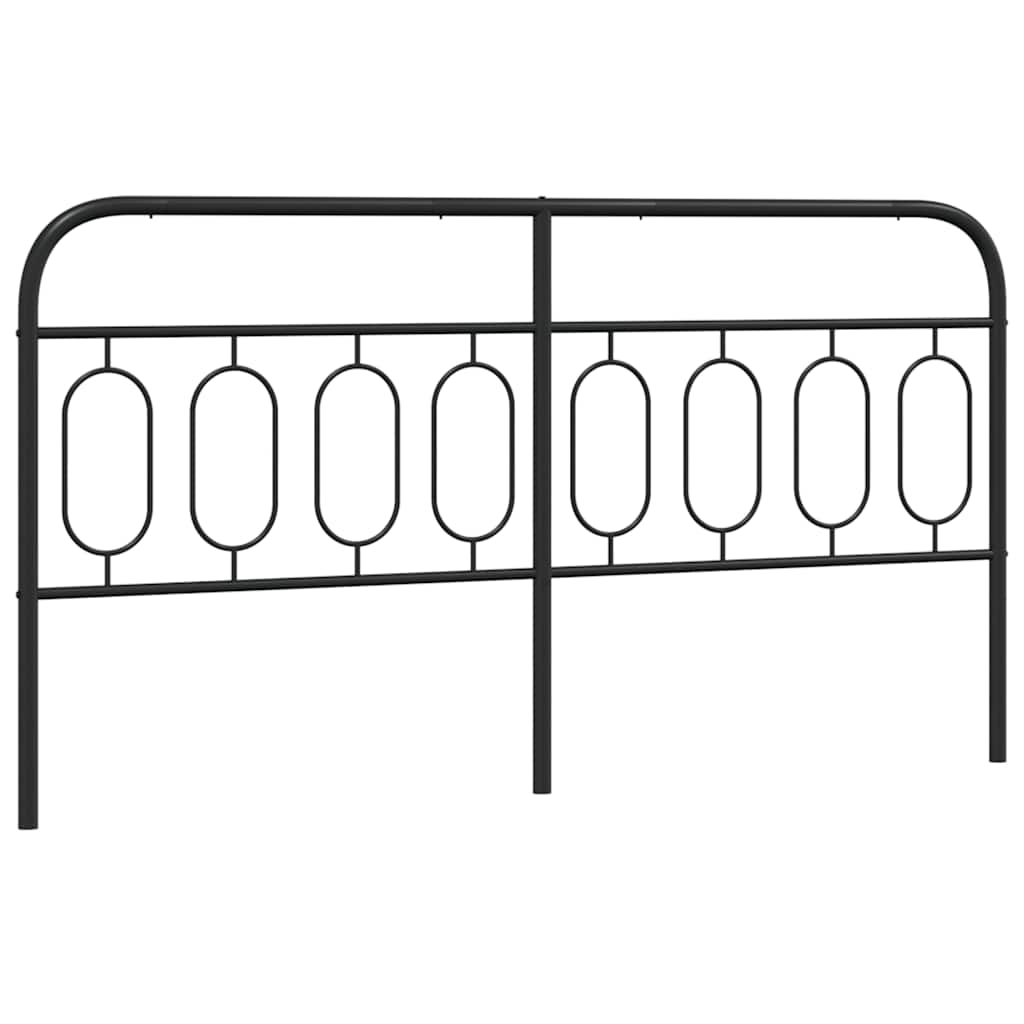Ersatz-Kopfteil Metall Schwarz 193 cm