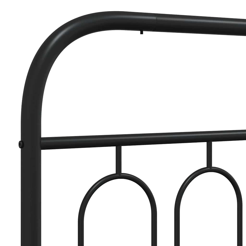 Ersatz-Kopfteil Metall Schwarz 193 cm