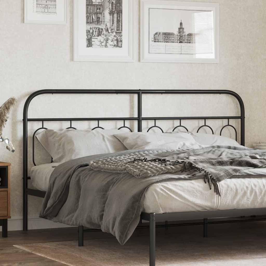 Ersatz-Kopfteil Metall Schwarz 193 cm