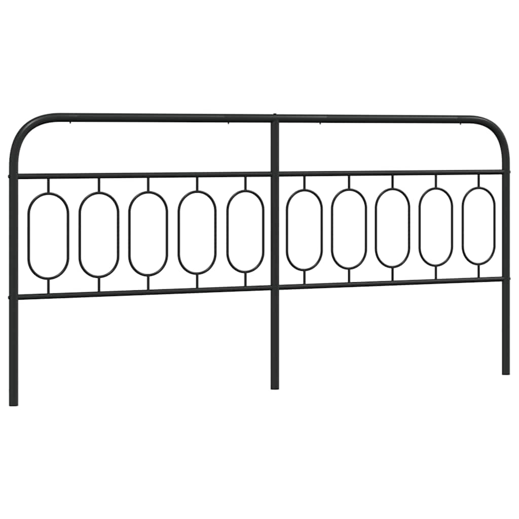Ersatz-Kopfteil Metall Schwarz 200 cm