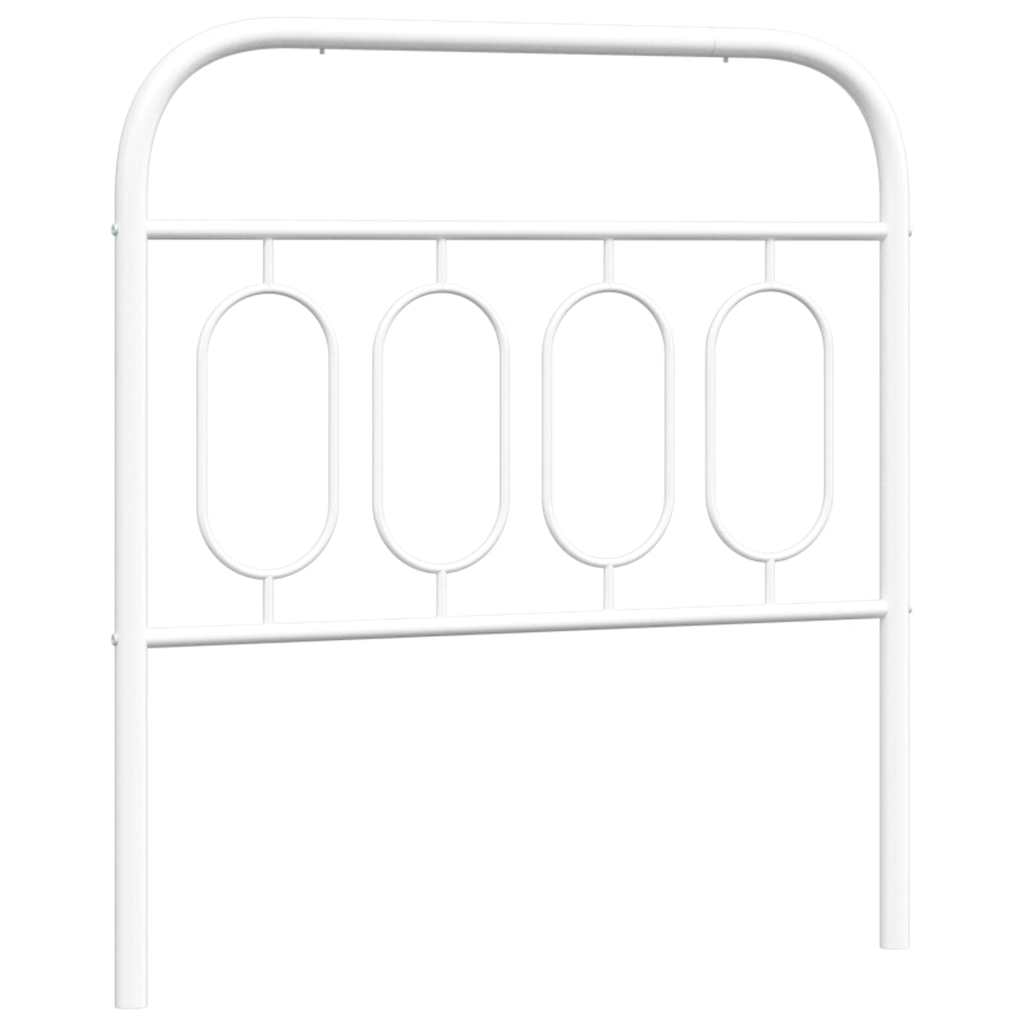 Ersatz-Kopfteil Metall Weiß 90 cm