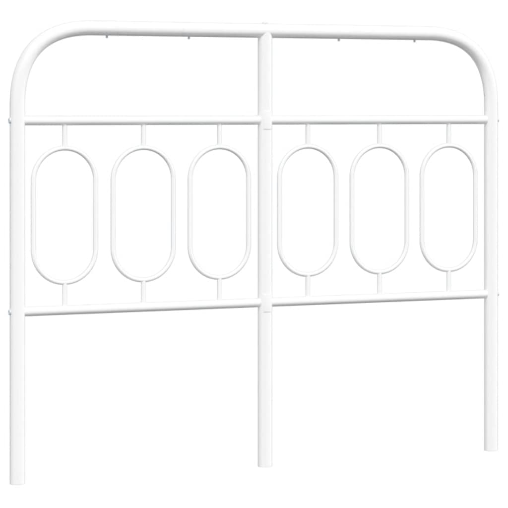 Ersatz-Kopfteil Metall Weiß 120 cm
