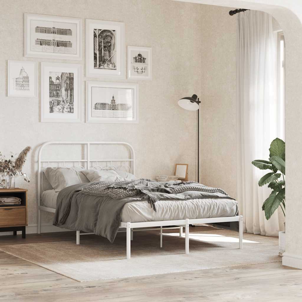 Ersatz-Kopfteil Metall Weiß 120 cm