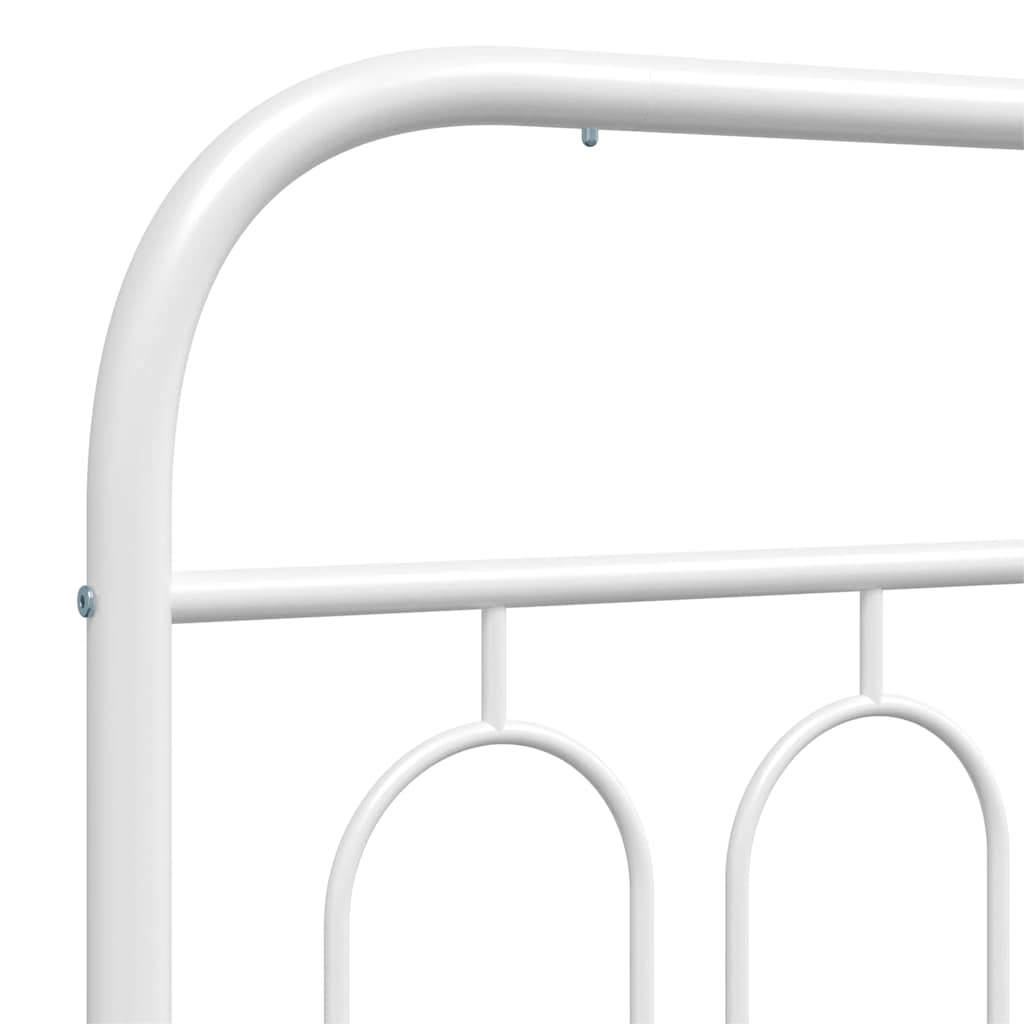 Ersatz-Kopfteil Metall Weiß 137 cm