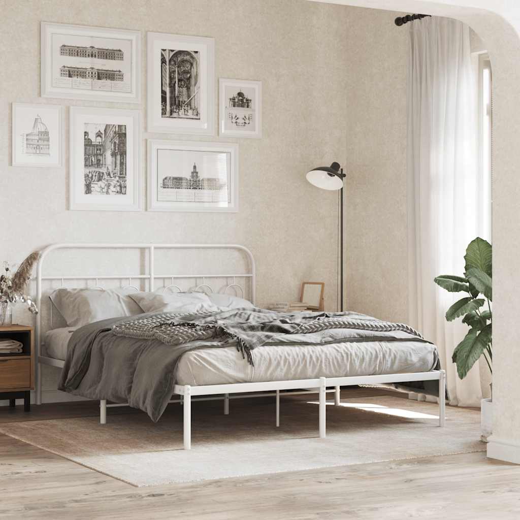 Ersatz-Kopfteil Metall Weiß 140 cm