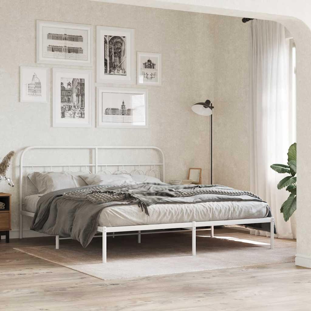 Ersatz-Kopfteil Metall Weiß 160 cm