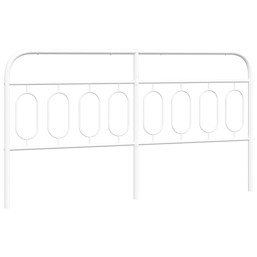 Ersatz-Kopfteil Metall Weiß 193 cm