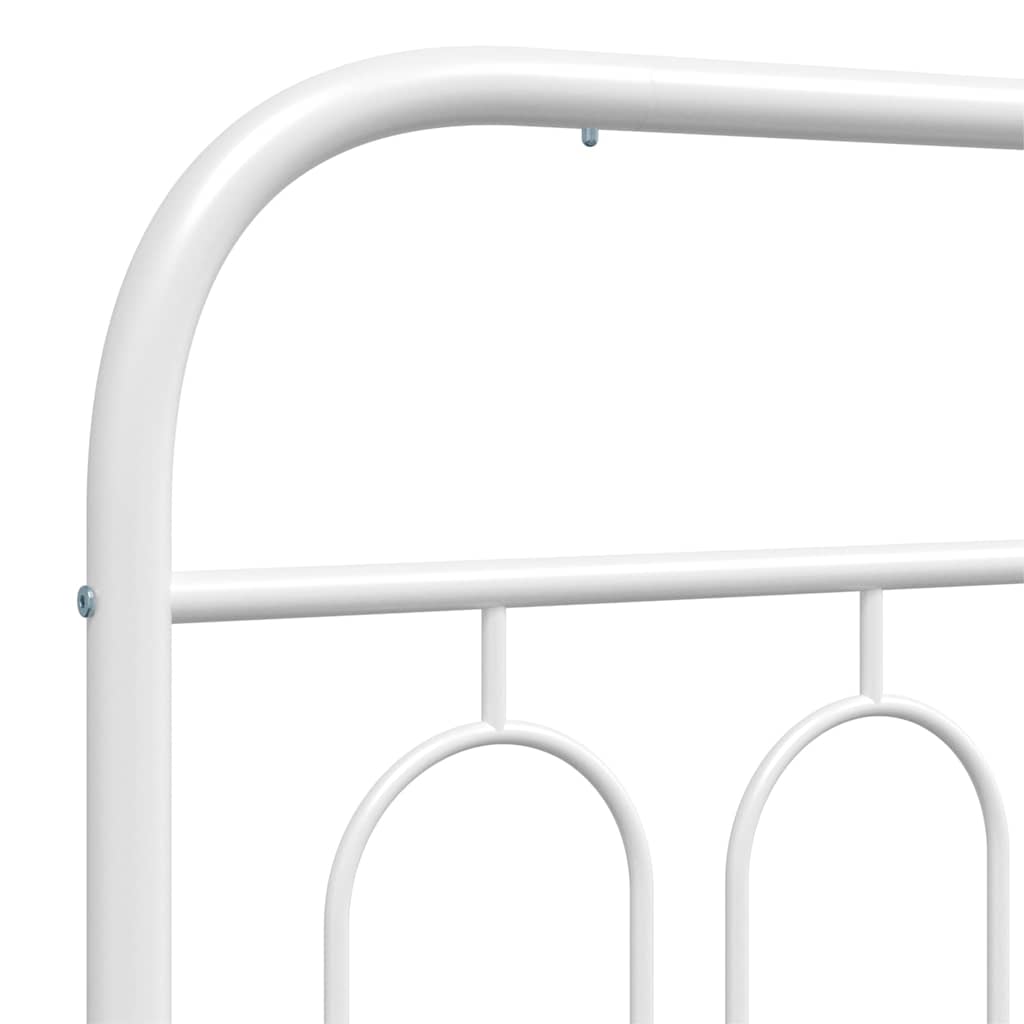 Ersatz-Kopfteil Metall Weiß 193 cm