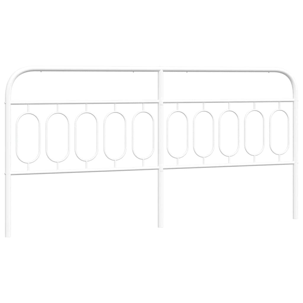 Ersatz-Kopfteil Metall Weiß 200 cm
